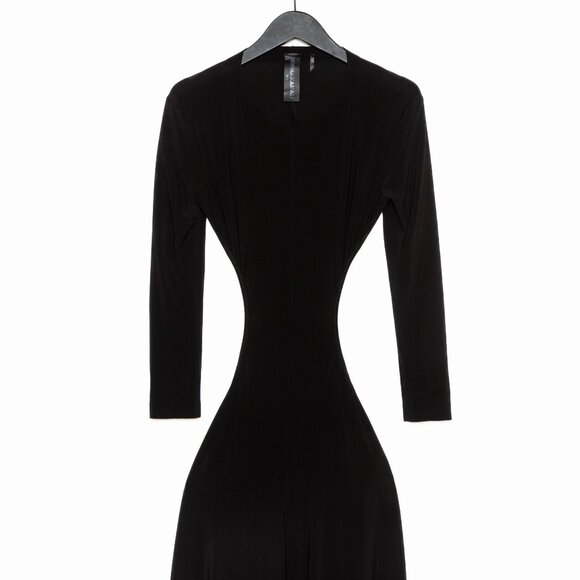 Norma Kamali Black Open-Back Stretch-Jersey Wide-Leg Jumpsuit - XS / FR 34 - Picture 5 of 15